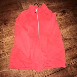 Lululemon funnel neck full zip oversized scuba in cayenne